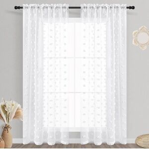Elegant White Sheer Curtain Panel